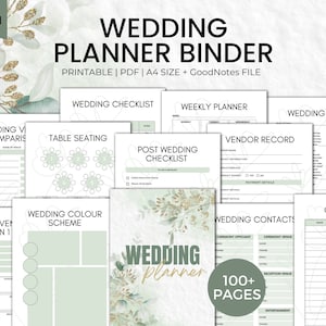 Wedding Planner Printable: 100+ Page Bride Planning Kit (PDF & GoodNotes)