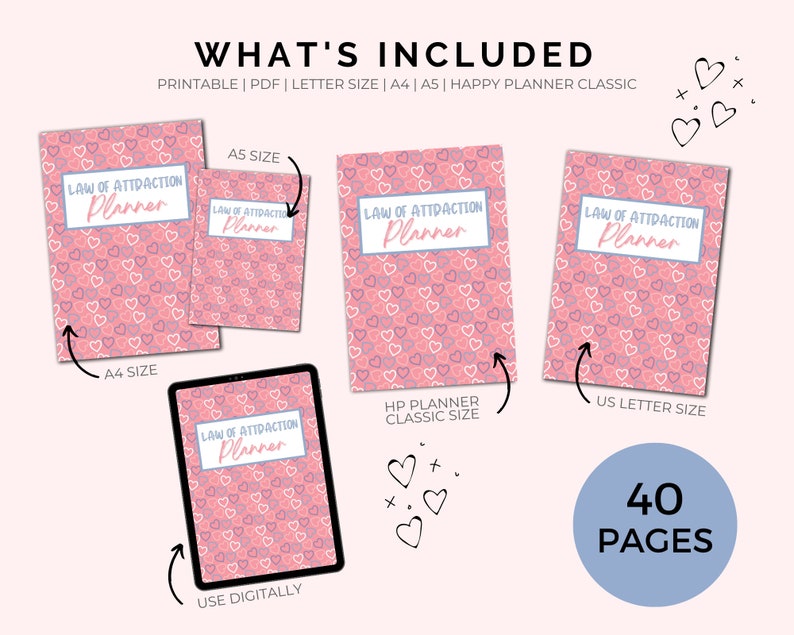 Law of Attraction Planner Printable Law of Attraction Journal Law of ...