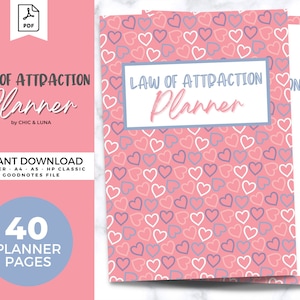Law of Attraction Planner - Printable Law of Attraction Journal - Law of Attraction Digital Planner - Manifestation & Spiritual Planner
