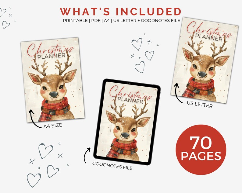 Christmas Planner Printable, Holiday Planner, Gift Budget Planner