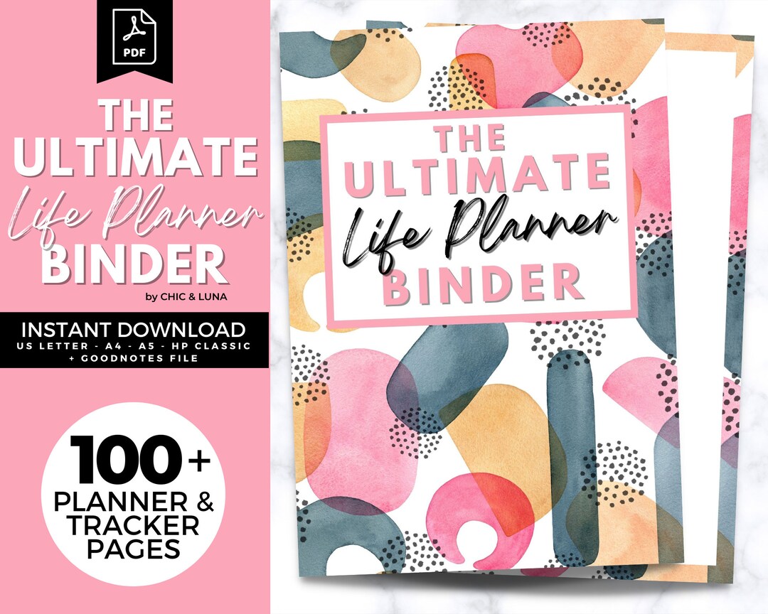 Ultimate Life Planner Binder Planner Bundle All in One Life Planner