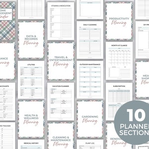 Household Binder Printable Ultimate Home Management Planner Household ...