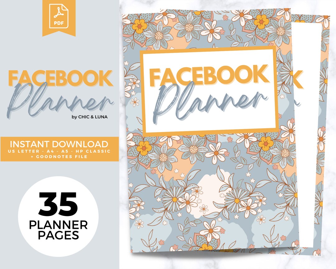 Facebook Planner Printable FB Group Planner Facebook Live Planner