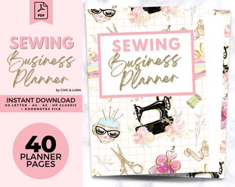 Sewing Business Planner | Sewing Inventory  | Body Measurements | Printable Sewing Planner | GoodNotes Sewing Planner | Sewing Project Plan