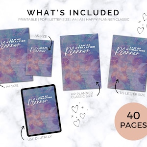 Law of Attraction Planner Printable Law of Attraction Journal Law of ...