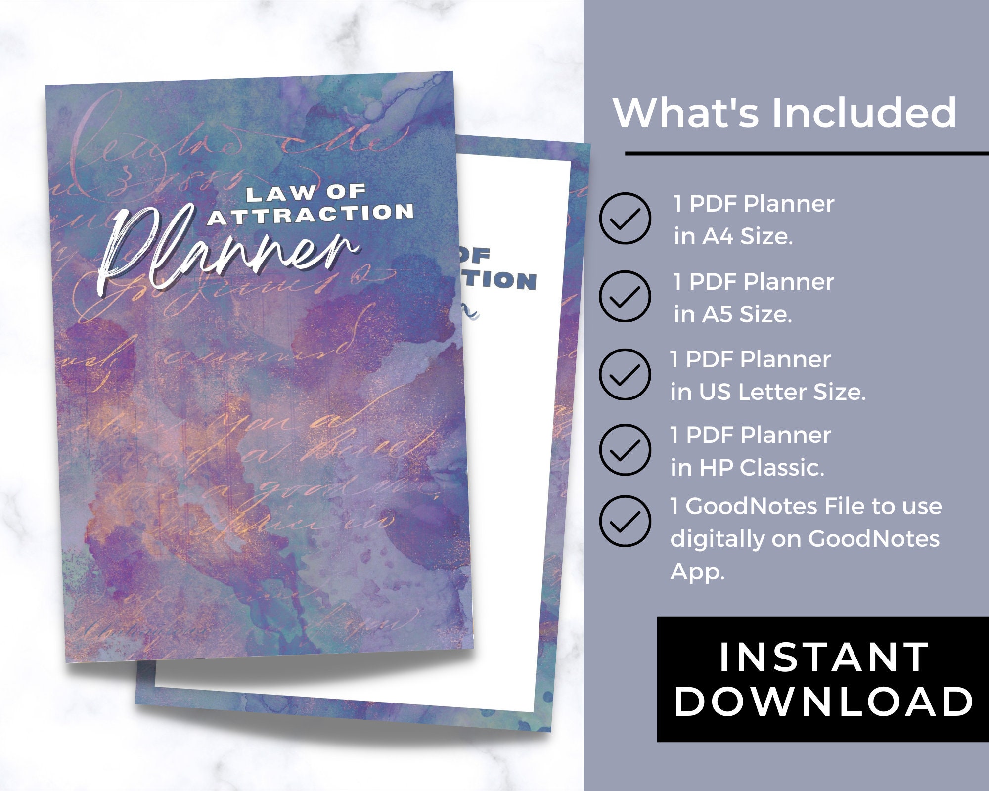 Law of Attraction Planner Printable Law of Attraction - Etsy