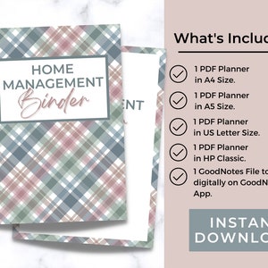 Household Binder Printable Ultimate Home Management Planner Household ...