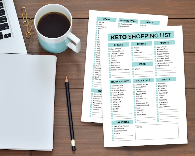 Keto Shopping List Printable Keto Grocery List Goodnotes Keto