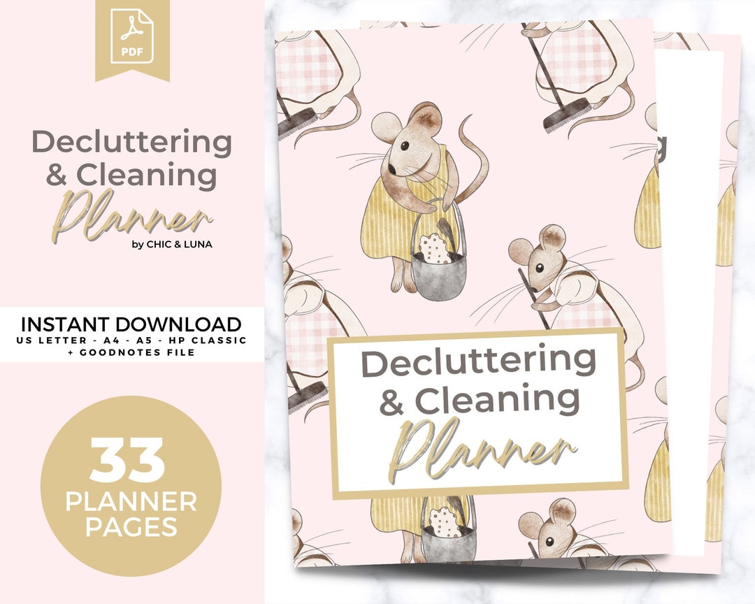 Decluttering Planner - Printable Cleaning Journal - Decluttering and ...