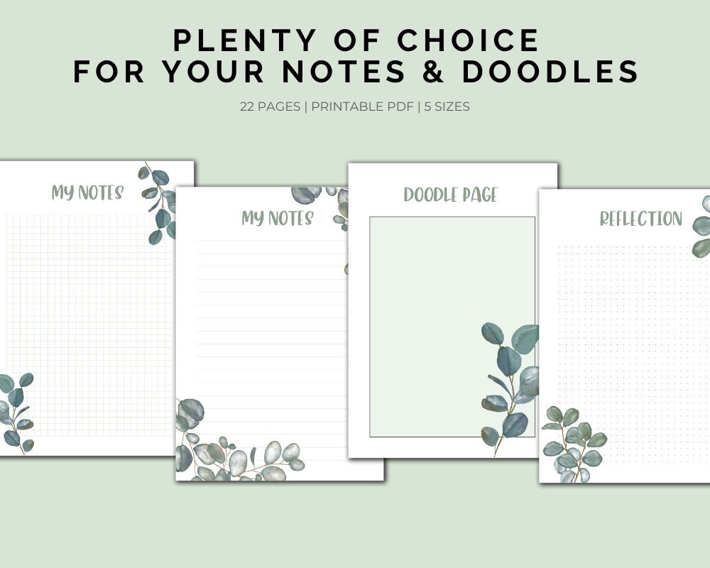 Book Journal Planner Printable Instant Download Reading | Etsy UK