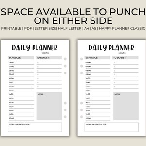 Daily Planner Printable - Instant Download, To-do List, Productivity ...
