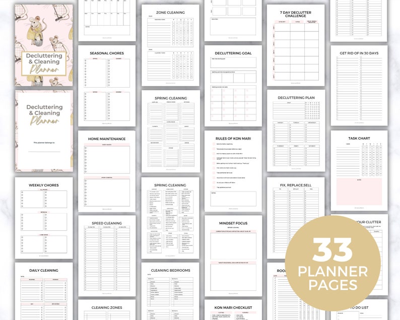 Decluttering Planner Printable Cleaning Journal - Etsy
