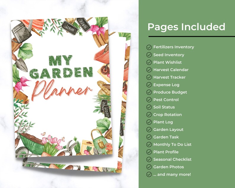 Gardening Planner Printable Garden Planner Garden Journal Etsy