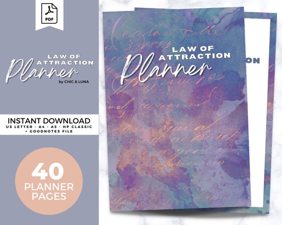 Law of Attraction Planner Printable Law of Attraction - Etsy