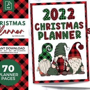 Weihnachtsplaner Printable | Digitaler Weihnachtsplaner | Weihnachtsmappe | Weihnachtsplaner | Weihnachtsgeschenkliste | To-Do Liste | Weihnachtstracker