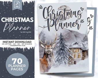 Christmas Planner Printable | Nordic Christmas Planner | Digital Christmas Binder Planner | Christmas Gift List | GoodNotes Xmas Planner