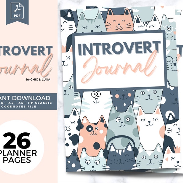 Introvert Journal | Introvert Planner | Introvert Workbook | Printable Introvert Journal | GoodNotes Introver Planner | Introvert Self Help