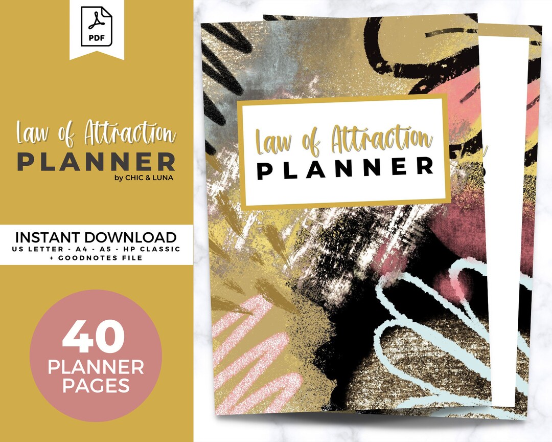 Law of Attraction Planner - Printable Law of Attraction Journal - Law ...