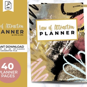 Law of Attraction Planner - Printable Law of Attraction Journal - Law of Attraction Digital Planner - Manifestation & Spiritual Planner