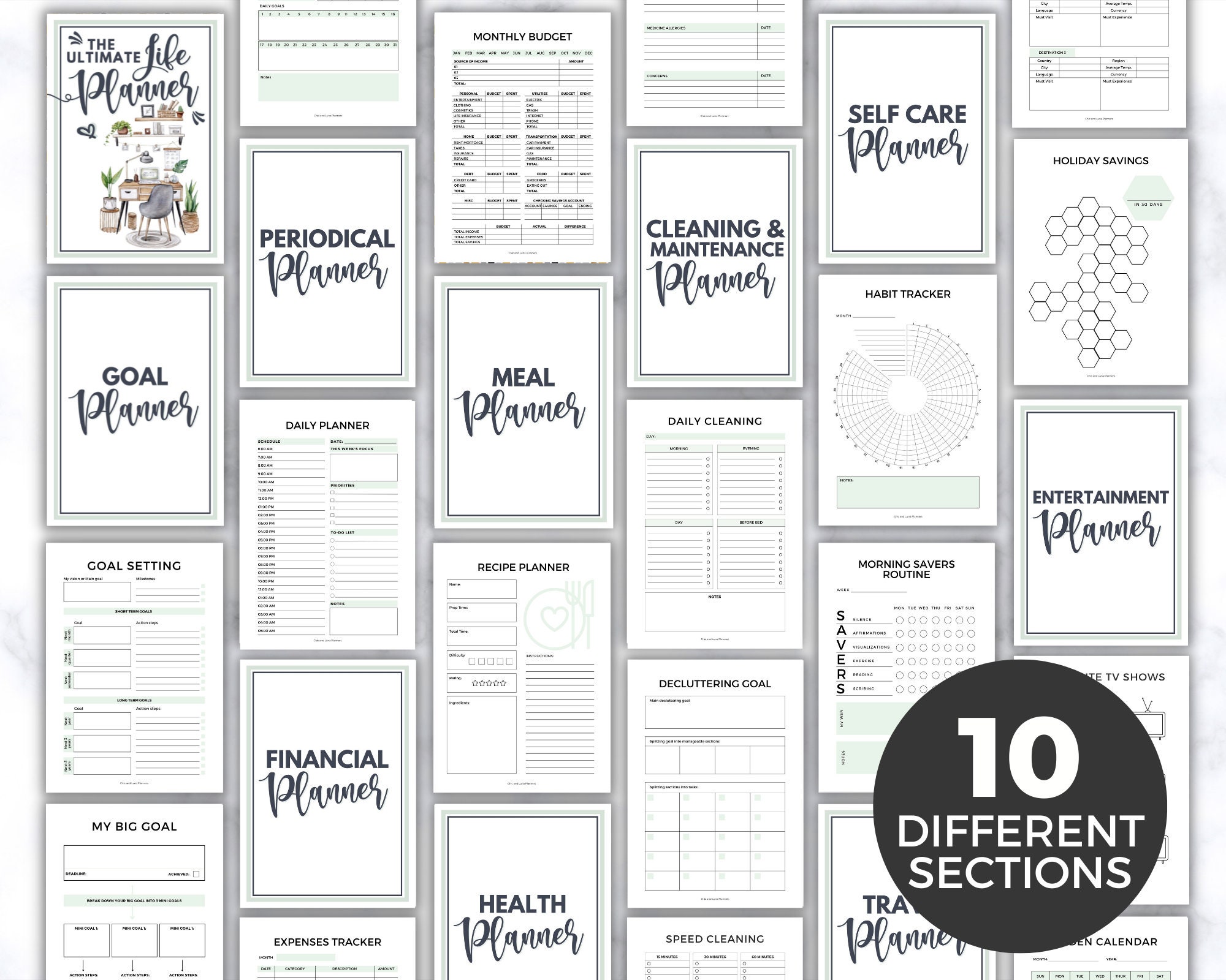 Ultimate Life Planner Binder Planner Bundle All in One Etsy Australia