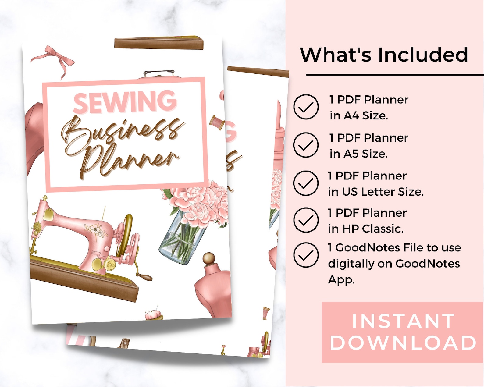 Sewing Business Planner Sewing Inventory Body Measurements Etsy