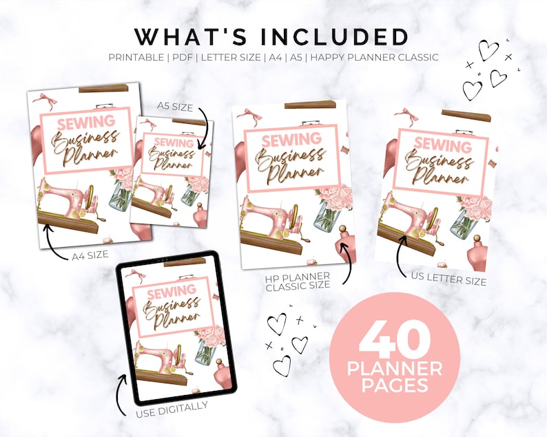 Sewing Business Planner Sewing Inventory Body Measurements Etsy