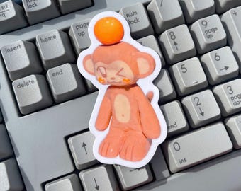Clay Monkey Sticker: Webcore Animecore Cybercore Y2K Heisei Retro Juminocore Whimsy Twee