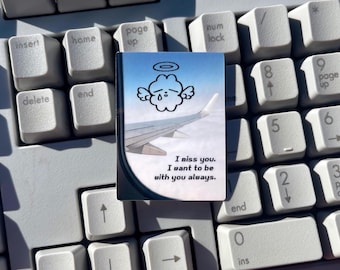 Miss You Sticker: Webcore Animecore Cybercore Y2K Heisei Retro Juminocore Whimsy Twee