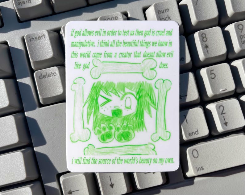 Puppy Girl Sticker: Webcore Animecore Cybercore Y2K Heisei Retro Juminocore Whimsy Twee Bild 1