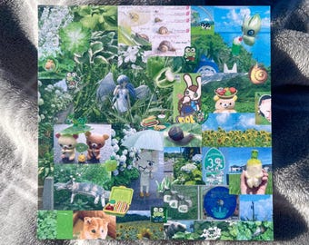 Impresión de collage de naturaleza webcore: Animecore Cybercore Y2K Heisei Retro Juminocore Frutiger Aero (Soul Dew)