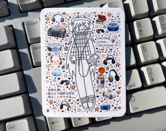 Music For Life Sticker: Webcore Animecore Cybercore Y2K Heisei Retro Juminocore Frutiger Aero