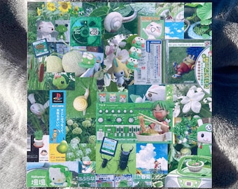 Impresión de collage de naturaleza webcore: Animecore Cybercore Y2K Heisei Retro Juminocore Frutiger Aero (Animismo)