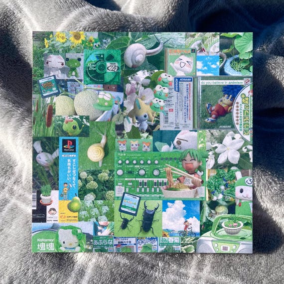 Webcore Nature Collage Print: Animecore Cybercore Y2K Heisei Retro Juminocore Frutiger Aero (Animism)