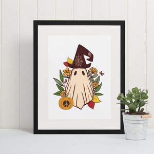 Printable Retro Halloween Art - Cute Halloween Digital Download