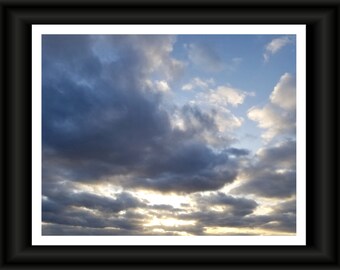 Heavenly Cloud Photograph; Sunset Digital Download; Cloud Art Print; Cloud Download; Nature Digital Print; Sky Art; Sunshine Wall Art