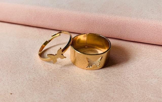 Etsy matching butterfly sale rings