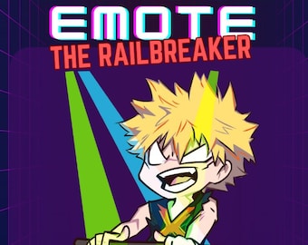 Animated My Hero Academia Anime Bakugo raver emote alert for streams / twitch / youtube