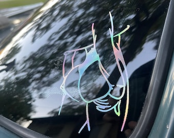 Anime Booty Car Decal, Funny Waifu Vinyl Sticker for JDM Drift Car Window