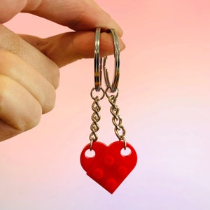 2pc Brick Heart keychain