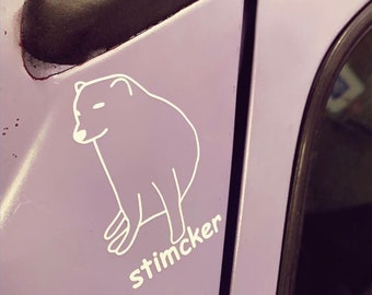 Cheems Stimcker Meme Decal, Funny Dog Car Sticker, Shiba Meme