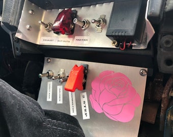 Vinyl Rose Decal, Simple Car Decor (3" x 3")