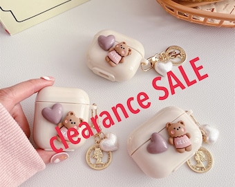 AirPods 1,2,3,Pro case Cute Cartoon Bear TPU