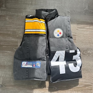 Puffer Vest, Sports Puffer Vest, Pennsylvania Vest, Upcyled Vest, women’s best,  PA vest, football vest