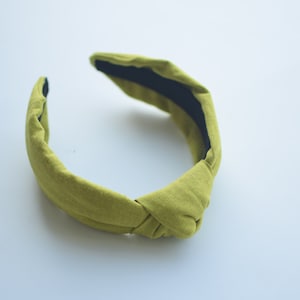 Women&#39;s Knot Headbands, chartreuse Headband, Women&#39;s Headband, Knotted Headband, Green, Gift, Top Knot Headbands, Knot Headbands