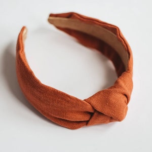 Women's Knot Headbands, Burnt Orange Headband, Women's Headband, Knotted Headband, Knot Headband, Classic Headband, Comfy Headband, Top Knot