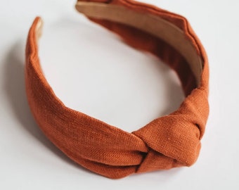 Women's Knot Headbands, Burnt Orange Headband, Women's Headband, Knotted Headband, Knot Headband, Classic Headband, Comfy Headband, Top Knot