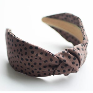 Brown Speckled Headband, Women&#39;s Headband, Knotted Headband
