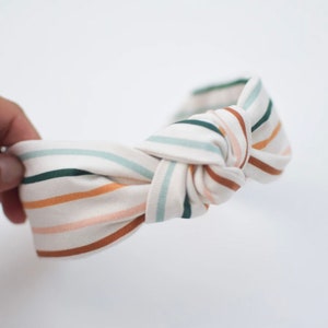 Knotted Headband, Women's Headband, Knotted Headband, Dark Stripe, Stripes, Mother's Day, Knot Headband, Comfy Headband