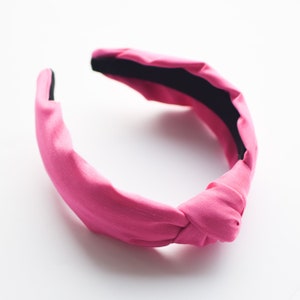 Women&#39;s Knot Headbands, Hot Pink Knotted Headband, Women&#39;s Headband, Knotted Headband, Silk, Valentines, Gift