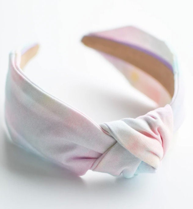 Tie Dye Knotted Headband: Flexible Cotton Hair Accessory - Etsy
